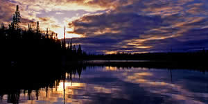 Sunset on the Yukon River